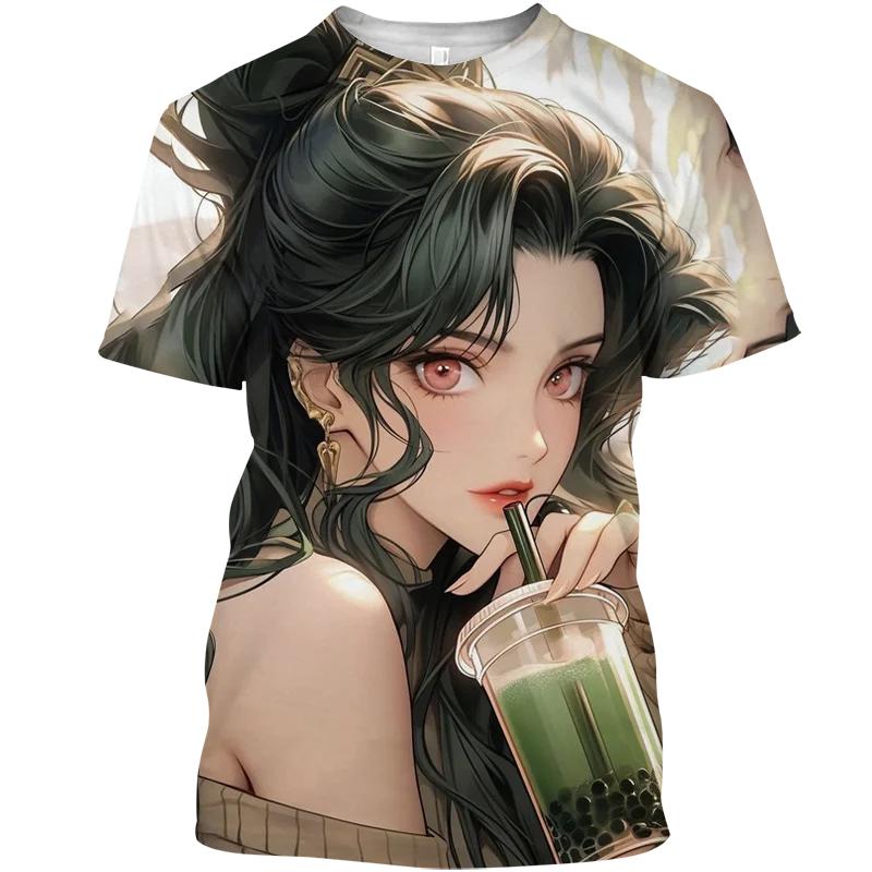 2024 Street Wear Футболка Смешная футболка Sailor Moon Street Wear Топ женский 3D принт женский графический аниме девушка y2kМужская одежда