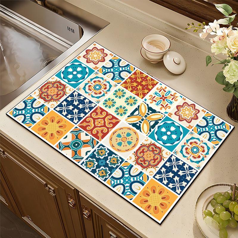 Коврик для сушки посуды Коврик для кухни Впитывающий коврик для сушки посуды Впитывающий коврик для сушки посуды Коврик для кухни Принадлежности для ковров