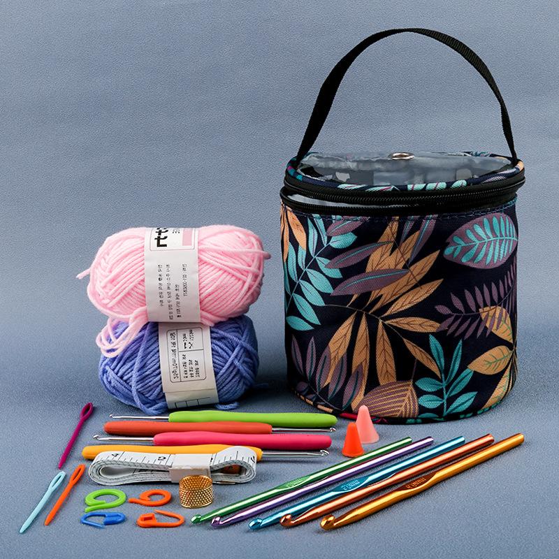 Crochet Kniting Bag Handmade DIY Set Doll Material Yarn Ball Weaving Craft