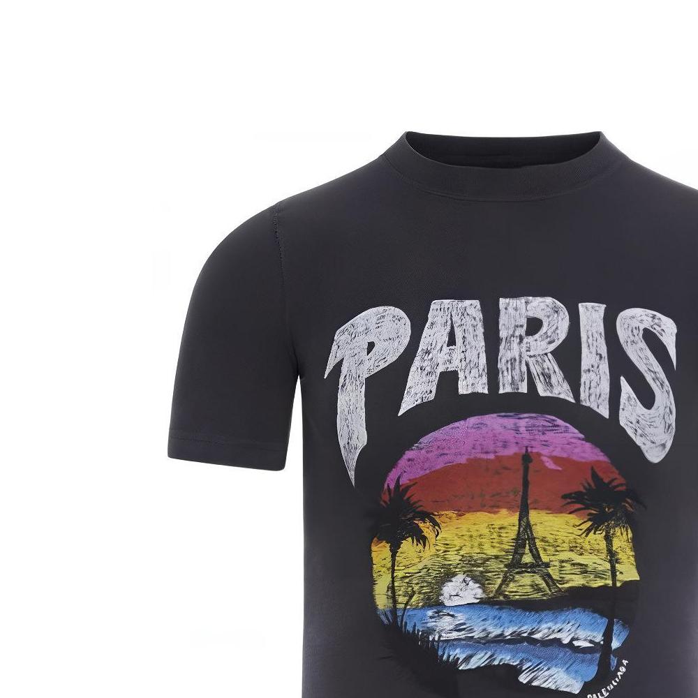 Balenciaga Graphic Printed Crewneck T-Shirt 767878TPVM21569