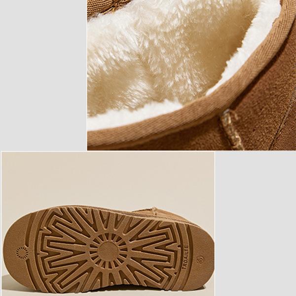 Зимние замшевые сноубутсы на толстой подошве, утепленные флисом, утолщенные хлопковые ботинки, повседневные хлопковые ботинки