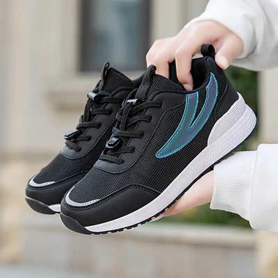 Противоскользящие женские кроссовки для ленивых 34 Массивные летние прогулочные туфли Женские кроссовки Черный Спорт Лига Становая тяга Сапатенис Милые