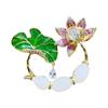 Good Luck Lotus Lotus Brooch Women'S Light Luxury High-End Lotus Pin Retro Cheongsam Hanfu Corsage With Jewelry