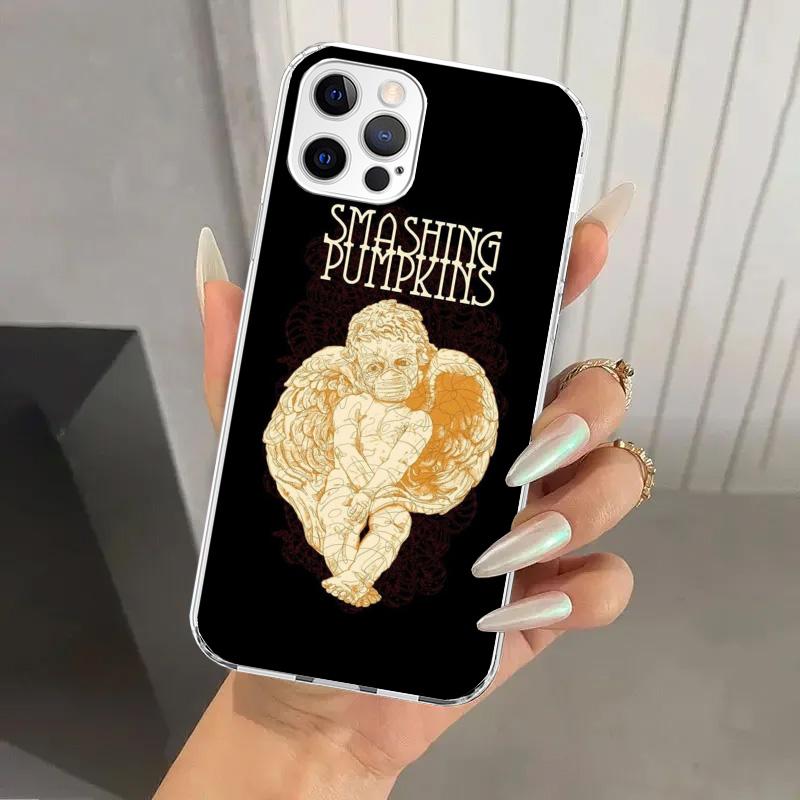 Крутой чехол для телефона The Smashing Pumpkins для Iphone 17 Air 16 15 Plus 14 13 Mini 12 11 Pro Max 16E 7 8 SE 2020 Мягкий Funda Принт Она