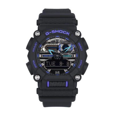 Водонепроницаемые кварцевые часы Casio Series G-Shock GA-900 для мужчин, аналогово-цифровые, черно-серебристые, GA-900AS-1A