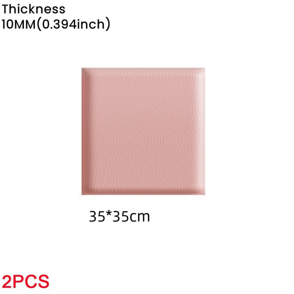 2 шт. Самоклеящиеся 3D Настенные Наклейки Мягкие Панели для Стен Дизайн Мягкой Сумки Противоударные Толщиной 10 мм Защита изголовья кровати из кожи