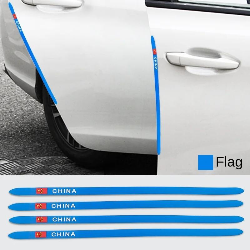 4 шт., автомобильные наклейки, защита края двери, накладка, защитная полоса, защита от царапин, автомобильные барьеры, защита от столкновений