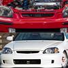 Яркая черная передняя решетка для Honda Civic 1996-1998: Трансграничная установка и модификация
