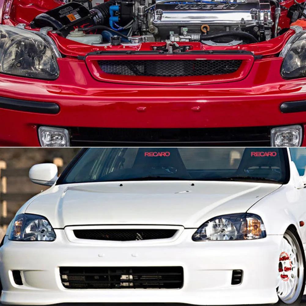 Яркая черная передняя решетка для Honda Civic 1996-1998: Трансграничная установка и модификация