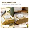 Wooden Carved Tissue Box Cover, European Style Decorative Napkin Holder, Creative Desktop Storage Box for Home Living Room Bedro