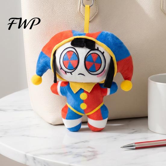 Plush Accessory for Pencil Case Clown Keychain Backpack Cute Stuffed Animal Keyring Soft Skin-friendly Mini Pendant Purse Charm Funny Gift Kids Women