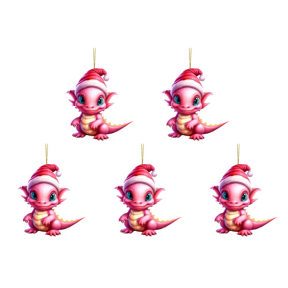 Рождественские украшения-драконы Рождественское аниме Подвеска в виде летающего дракона Мультяшные милые фигурки драконов Домашний декор