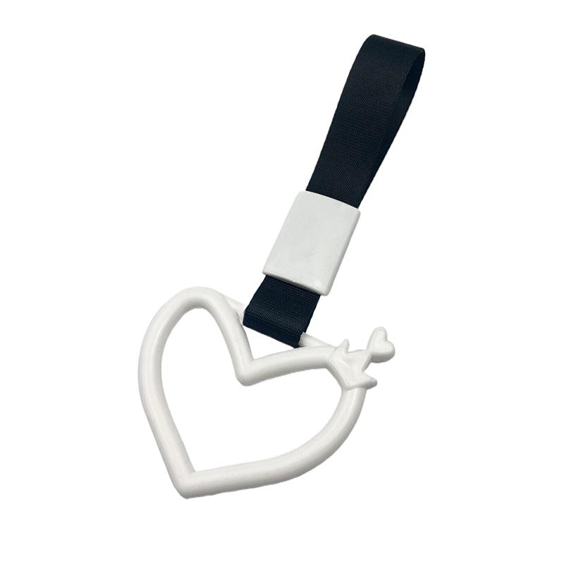 Цветной автомобильный буксировочный ремень Tsurikawa Ring Heart JDM Train Bus Handle Strap Styling Drift Charm Strap Auto Accessories