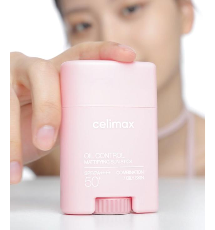 CELIMAX Матирующий солнцезащитный стик для контроля жирности SPF50+ PA++++ 19г