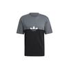 Logo Embroidered Contrast Sport Crew Neck T-Shirt Men Tops Blue Black GN3504