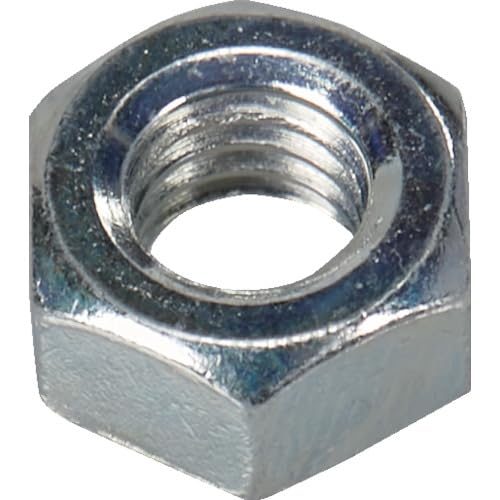TRUSCO Hex Nut Type 1, Trivalent White, M4 X 0.70 Thread Size, 20 Nuts, Small Pack, Y810-0004