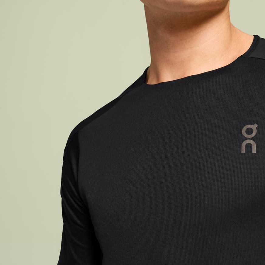 On Performance Круглый вырез пуловер универсальный короткий рукав футболка мужские топы черный 1ME10230106