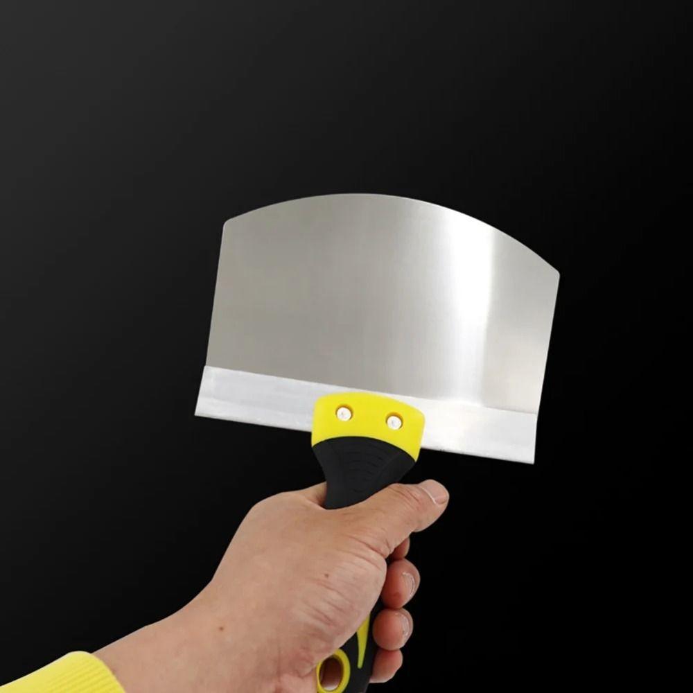Stainless Steel Ash Shovel Arc Plaster Trowel Spatula Paint Feed Filling Scraper  Home