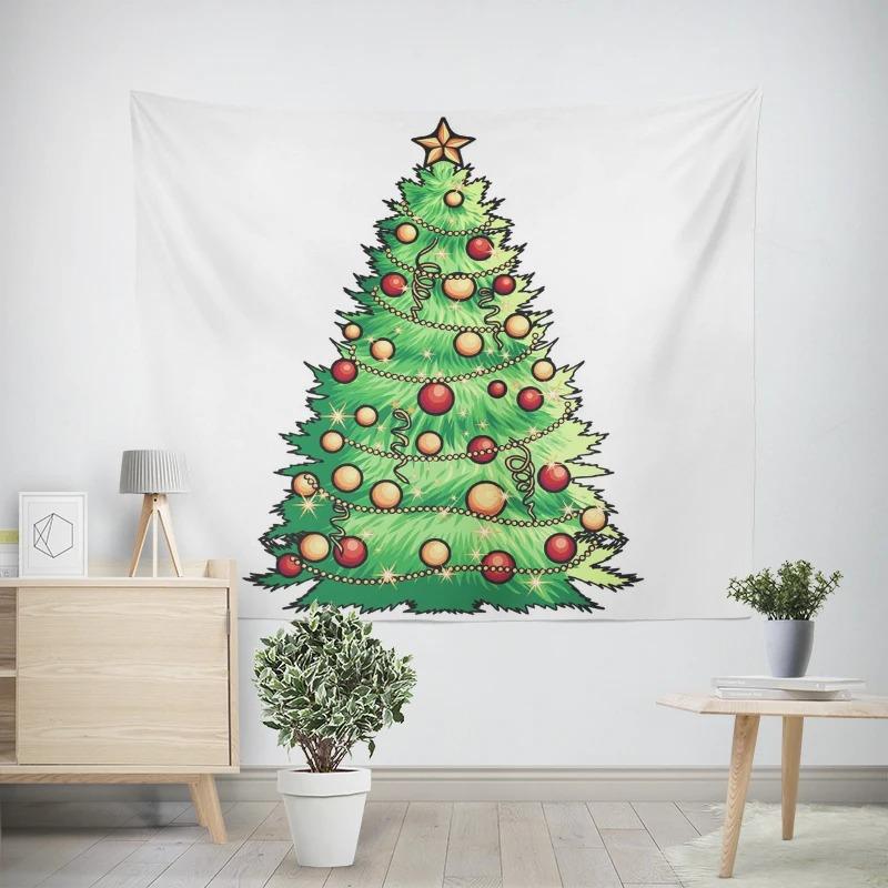 Новогодний рождественский хрустальный шар Рождественская елка Узор Гостиная Спальня Декоративный гобелен