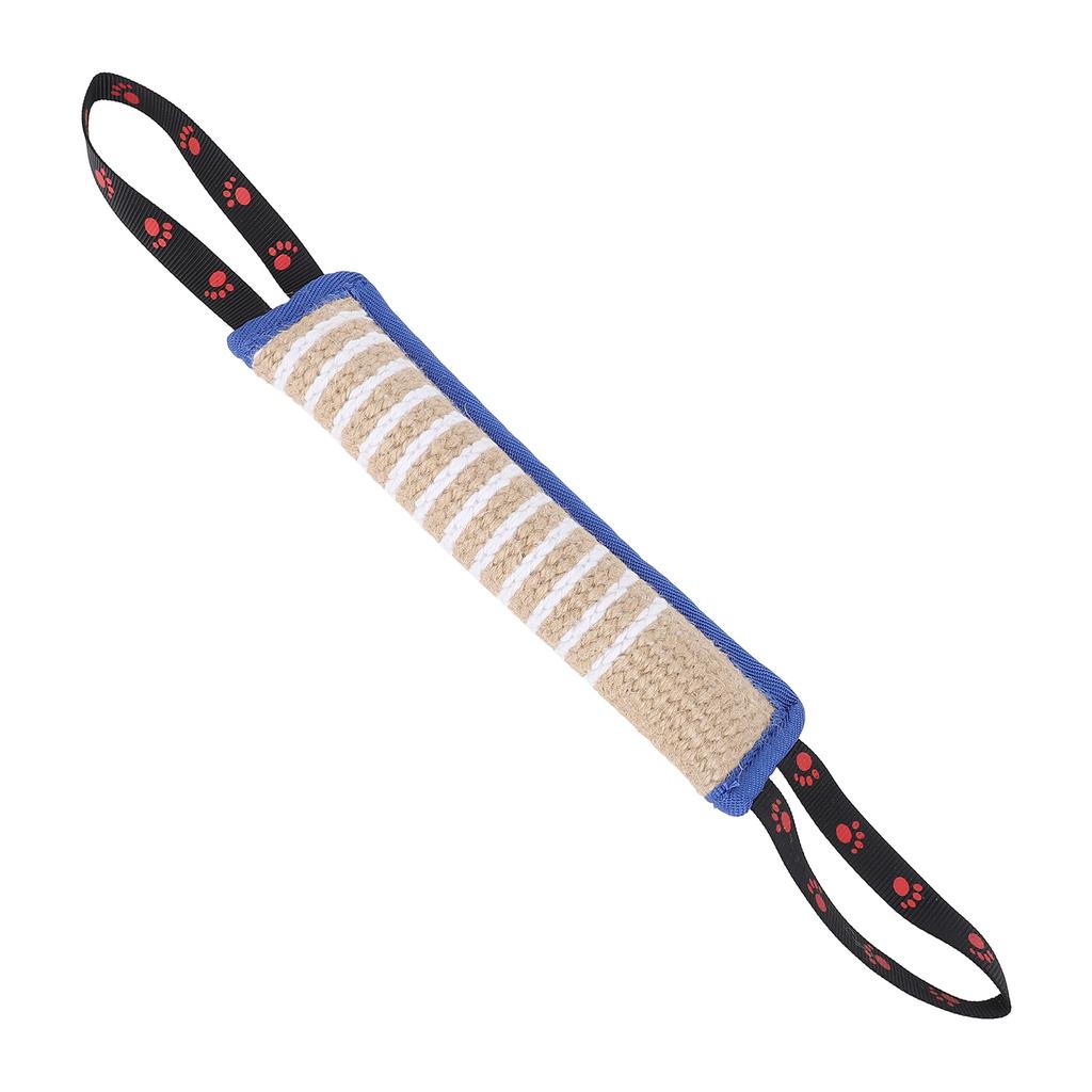 Подушка для укусов собаки, устойчивая к разрывам, интерактивная, портативная, для тренировки щенков, джутовая игрушка для перетягивания с прочными ручками