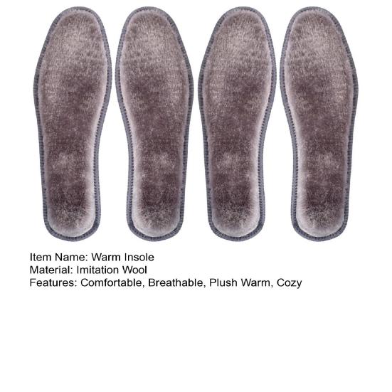 2 пары зимних теплых плюшевых стелек с утолщенным искусственным мехом и флисовой вставкой для обуви