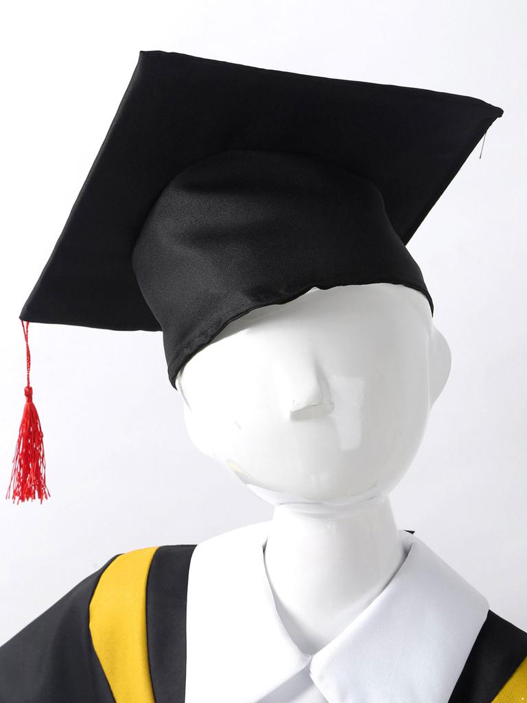 Детское выпускное платье для дошкольников и детского сада + комплект кепок с кисточками, детский костюм унисекс для выпускного вечера для девочек и мальчиков