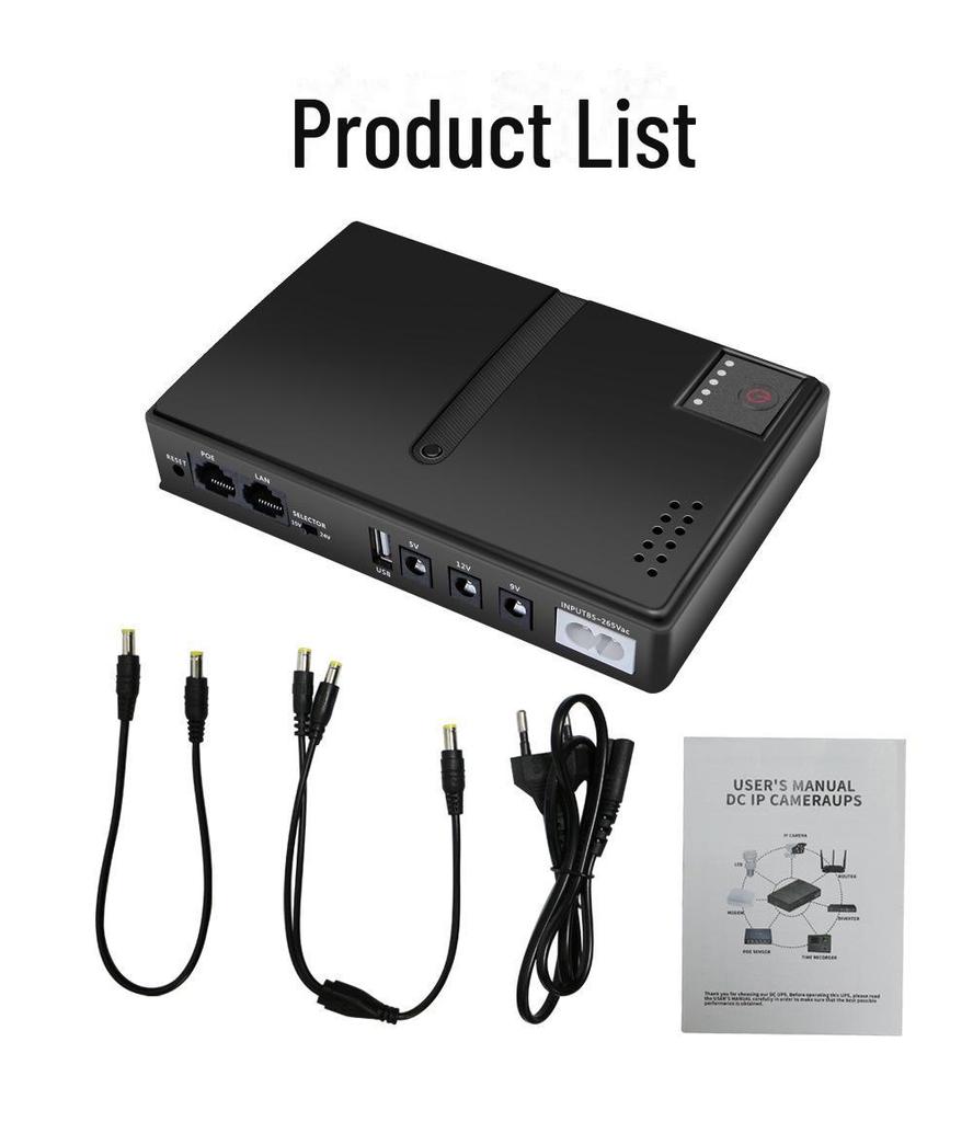 Маршрутизатор DC1036P ИБП: Резервный оптический модем для мониторинга, 5 В/9 В/12 В, 10400 мАч, 36 Вт источник бесперебойного питания