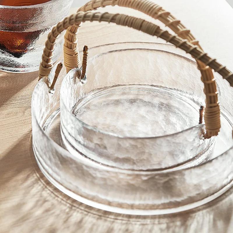 Стеклянная тарелка Салатница Корзина для фруктов Ведерко для льда Поднос для закусок Десертница Форма для хлеба Фруктовые миски Тарелки