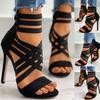 Women's Fashion Elastic Band Roman Sexy All-match High-heel Sexy Sandals