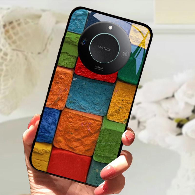 Для Honor X9C Умный Чехол-Крышка Модный Роскошный Крутые Животные Расписанный Fundas Для Honor X9C Умный Закаленное Стекло Задняя Панель Телефона