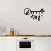 Multifunctional Iron Dog Wall Rack Festive Atmosphere Wall Hanging Coat Hanger Black Organizer Key Holder Clothes