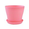 Plastic Flower Pots Planter Balconies Planting Potted Flower Pot Succulent Plant Pots with Tray Garden Indoor Bonsai Multi-Color