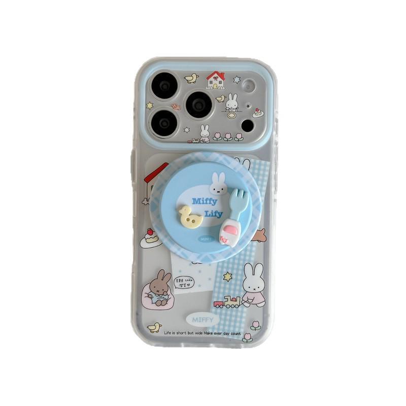 Магнитная наклейка-подставка в виде кролика для чехла iPhone 17/16 Pro Max/15 Pro