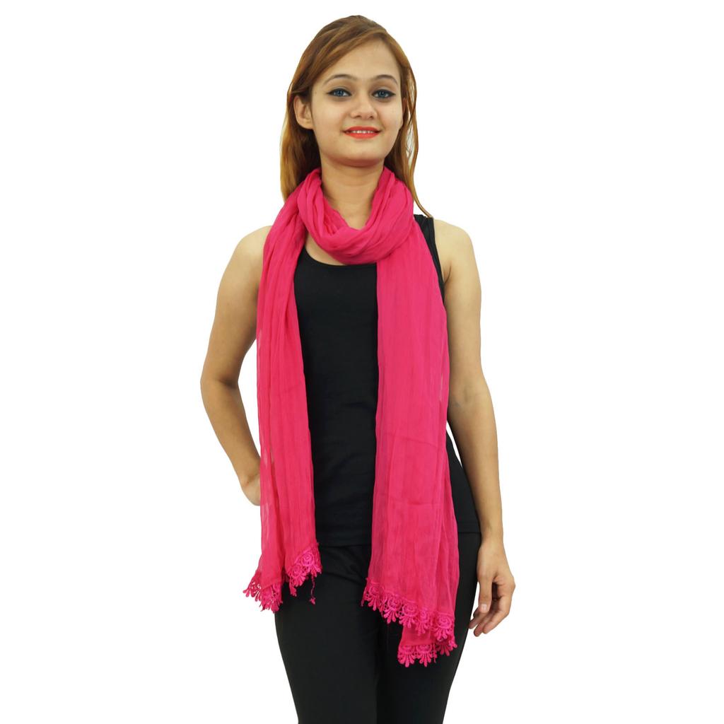 Женские шарфы из шифоновой смеси Dupatta Chunni, индийские шарфы с длинными кисточками