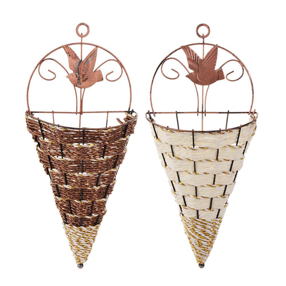 & Живой суккулент Контейнер для хранения Растение Садовое украшение Подвесная корзина Ротанговая корзина для цветов