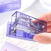 Clear Mini Stapler with 1000Pcs Staple 10 Sheets Capacity Erognomic Grip Small Portable Stapling Machine for Students