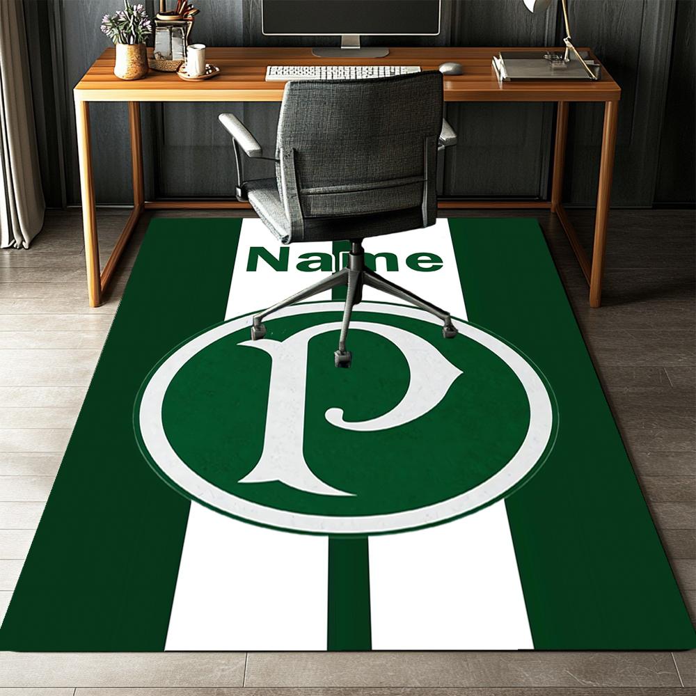Custom Name Palmeiras Printed Carpet,Rug for Office Chair Living Room Bedroom Kitchen Room Decor Gifts.
