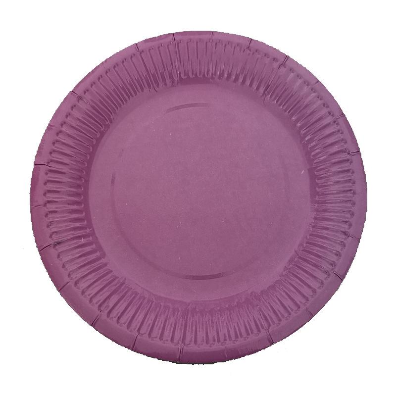 MIT 10 шт. 7 дюймов однотонный круглый поднос для бумаги детский поднос для бумаги ручной работы на день рождения