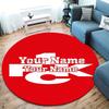 Kaiserslautern Fc Crest Custom Name Round Area Rug Carpet Rug For Living Room Bedroom Sofa Playroom Decor Nonslip Floor Mat