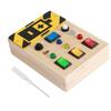 Light Up Sensory Board Noiseless Educational Portable Wooden LED Light Switch Puzzle Toy for Boys
