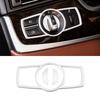Подходит для BMW 7 серии 2009-2015 Матово-серебристая накладка на кнопку управления фарами