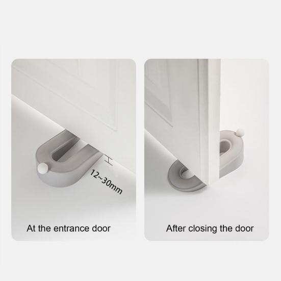 Дверной стопор-клин в форме пончика Без сверления Плитка Бетон Дерево Противоударный Ковер Противоскользящий Ветрозащитный Напольный Декоративный Дверной стопор