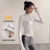 Женская быстросохнущая приталенная футболка для йоги из ледяного шелка с защитой от солнца - Новый стиль 2025, фитнес-куртка со стойкой