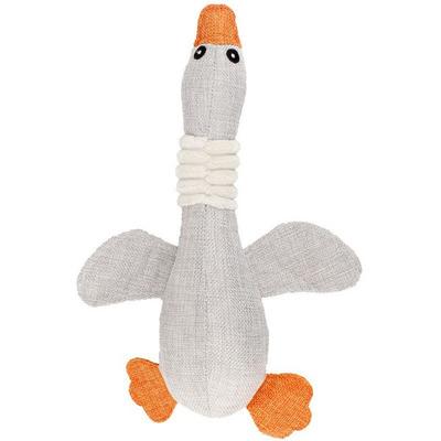 Игрушка для собак, игрушка-буксир, кукла, скрипящая зубами дикого гуся, 1 шт., серая
