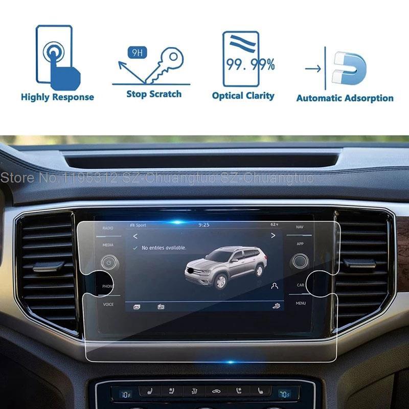 Tempered Glass Screen Protector For Volkswagen Golf GTI MK7 2018- 2021 8inch Car infotainment Gps Navigation Anti scratch film