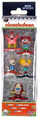 Jada Toys Nano Metal Набор Nickelodeon с фигурками Ики и Стимпи, Серия, 5, Патрик, Чаки, Рокко, Арнольд,