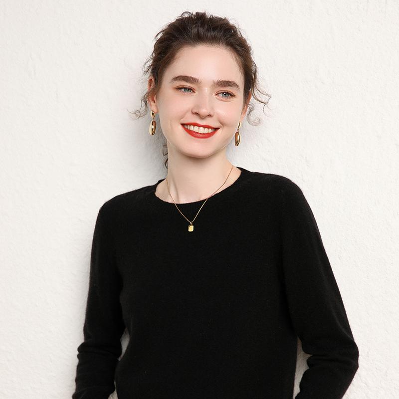 Женский кашемировый свитер Qinghe кашемир 100% кашемир, женский осенне-зимний кашемировый свитер, мягкий и теплый