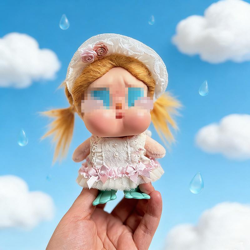 For Doll Clothes Handmade Bonnet Retro Floral Dress Cartoon Toy Cute and Fashionable Style Polyester/Cotton 14+ Years