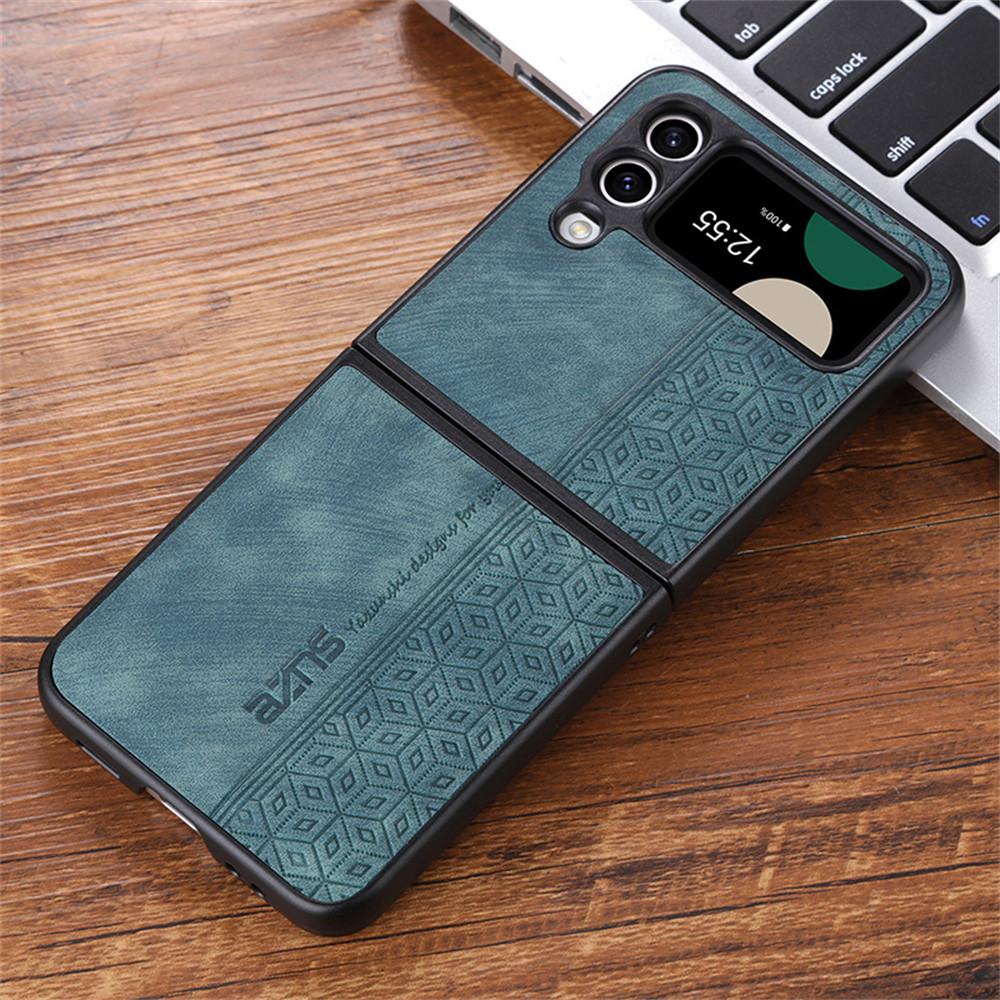 Для Samsung Galaxy Z Flip 4 3 5 S23 S22 Ultra S21 A14 A24 A34 A54 A13 A23 A33 A53 задняя крышка Skin Feel противоударный кожаный чехол Funda