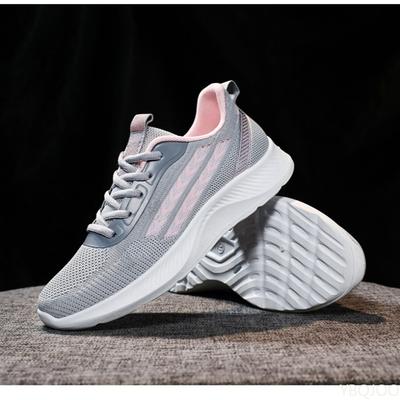 Женские весенние новые сетчатые дышащие износостойкие спортивные туфли с мягкой подошвой, удобные повседневные простые нескользящие кроссовки для бега